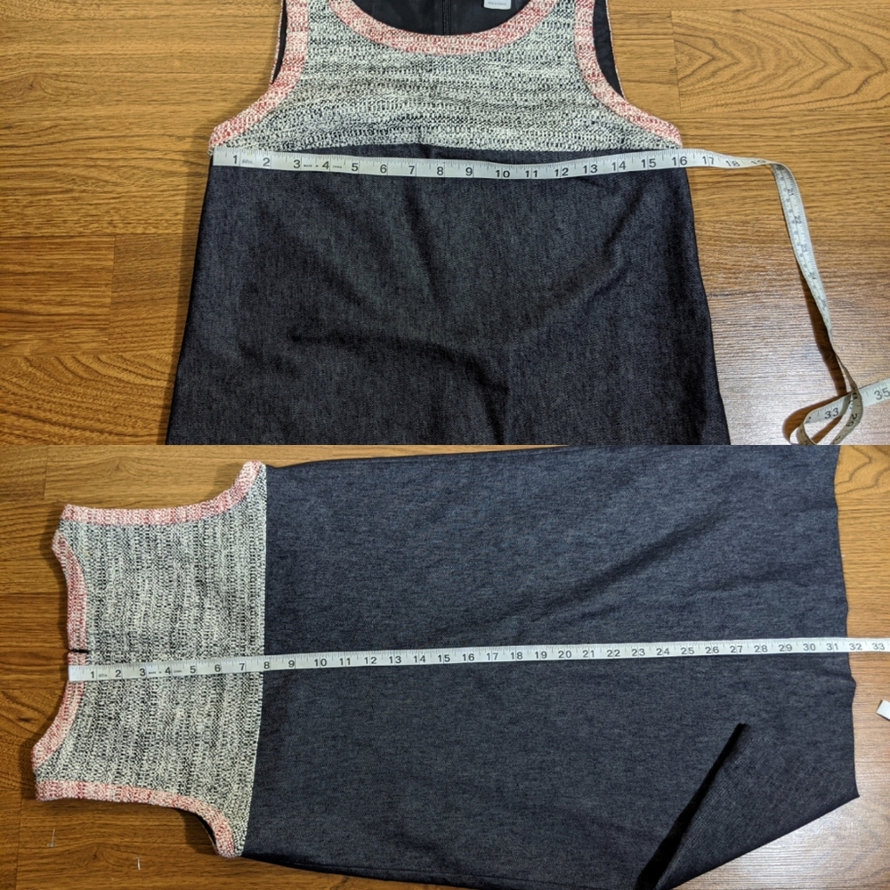 NWOT PAULE KA Tweed Denim A-Line Dress - Picture 8 of 8